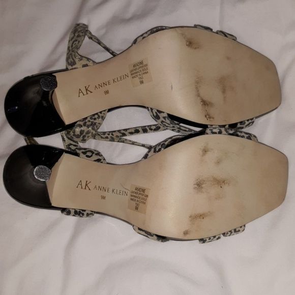 Anne Klein Strappy Leopard Slingback Heels Akadine‎ - Picture 4 of 6
